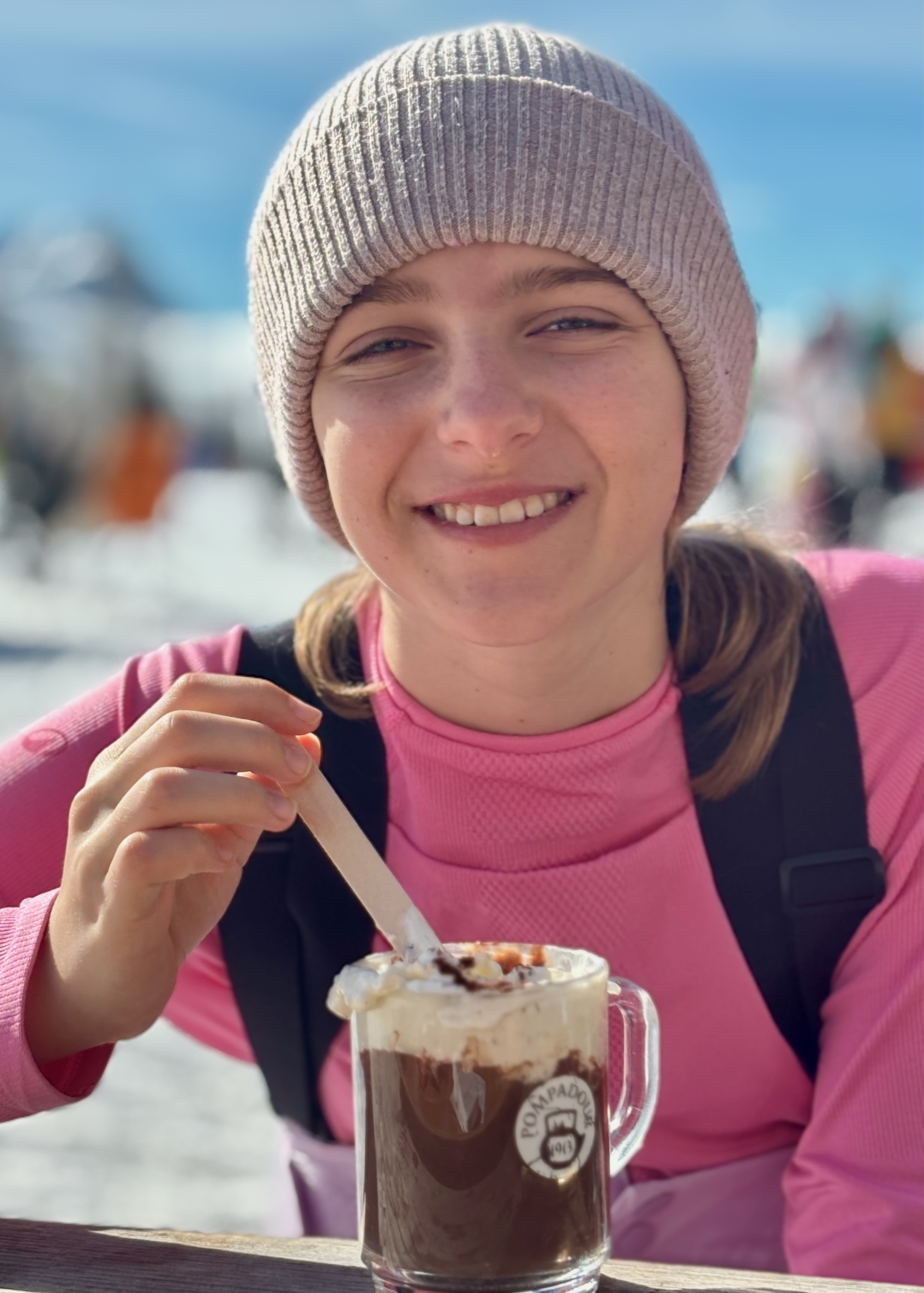 Hot chocolate on the terrace